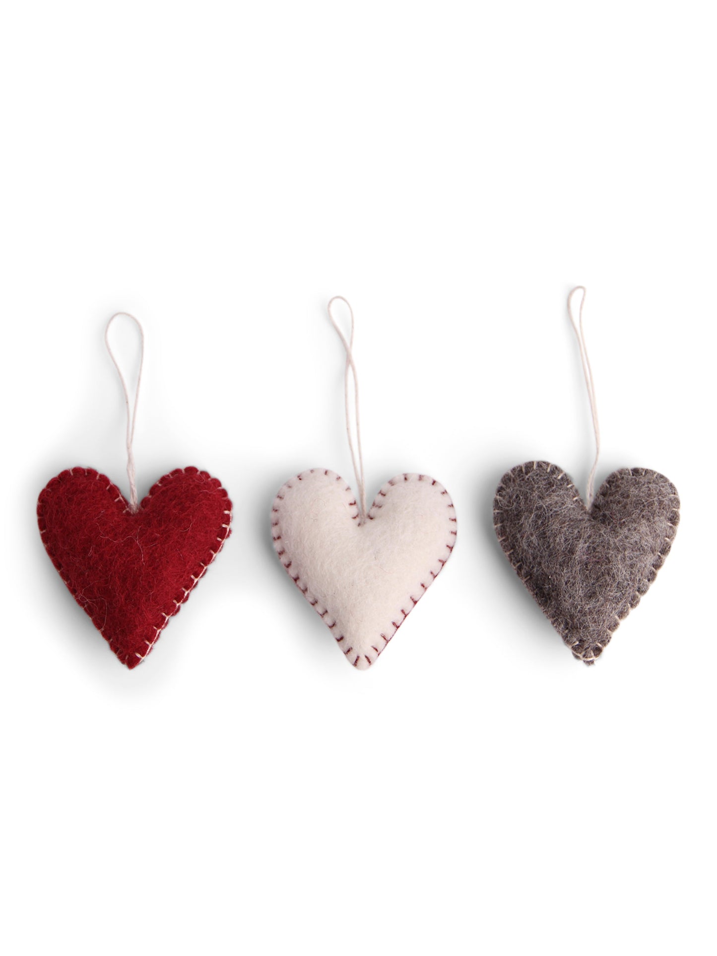 Gry&Sif Set Of Three Mini Hearts