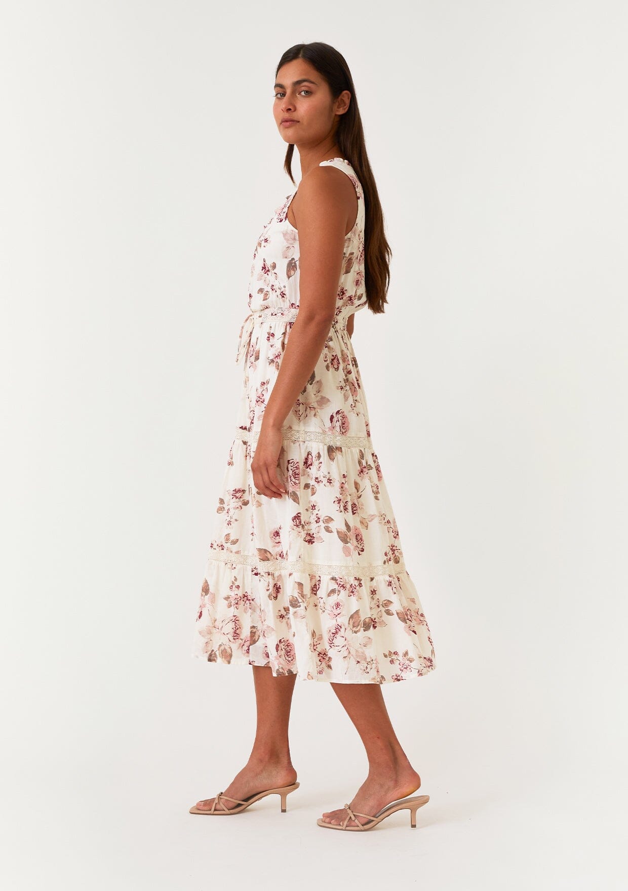 Evelyn Floral Midi Dress