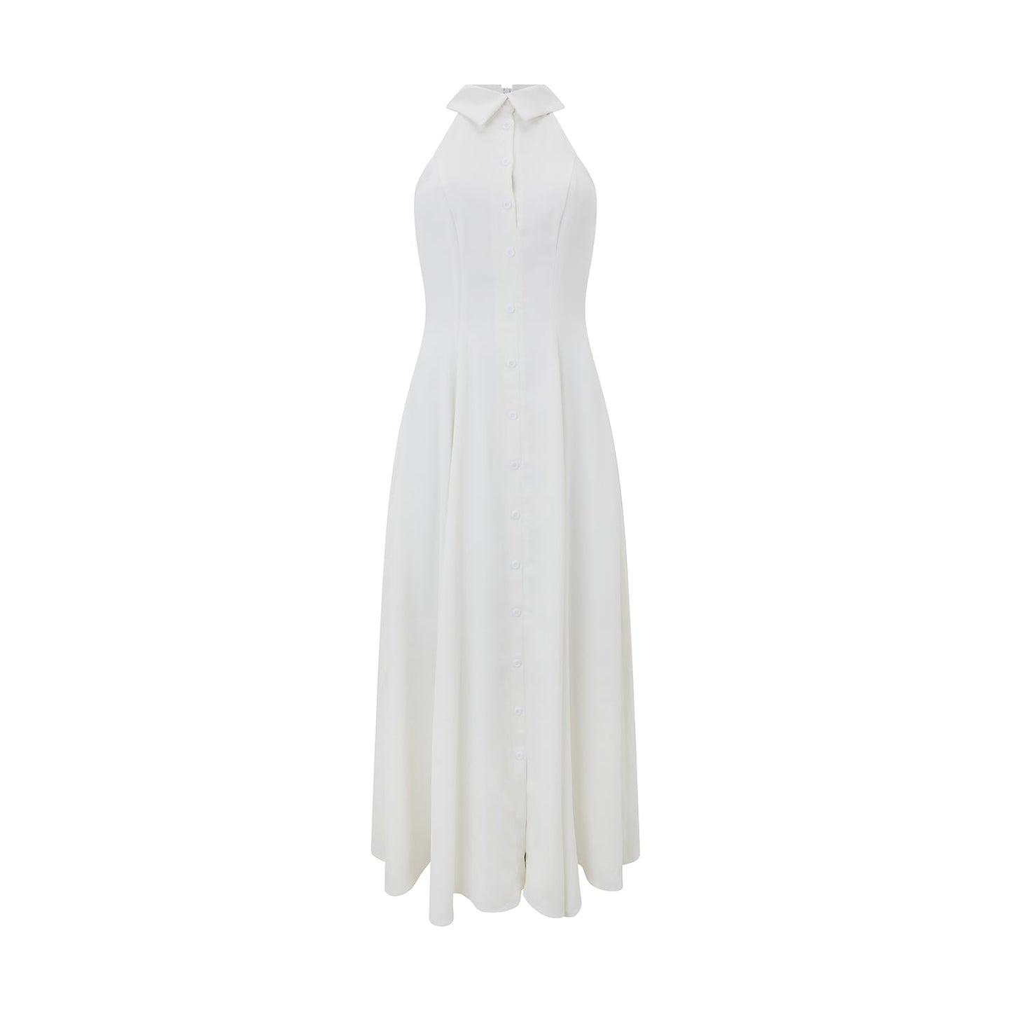 Flowy Collar Maxi Dress