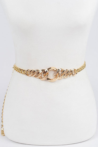 Cameron Chain Link Metal Belt Gold