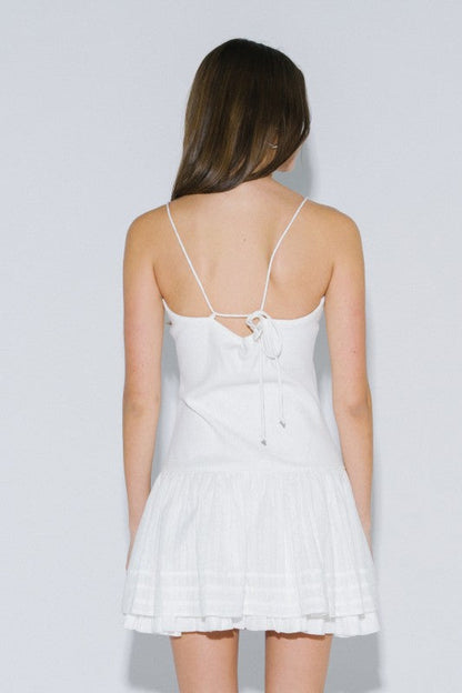 Kristin Sleeveless Mini Dress White