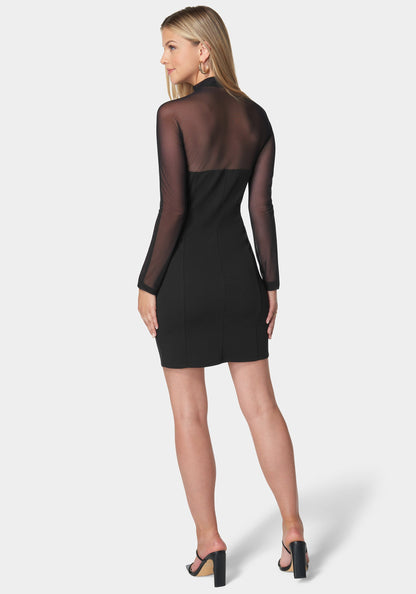 Mock Neck Long Sleeve Dress