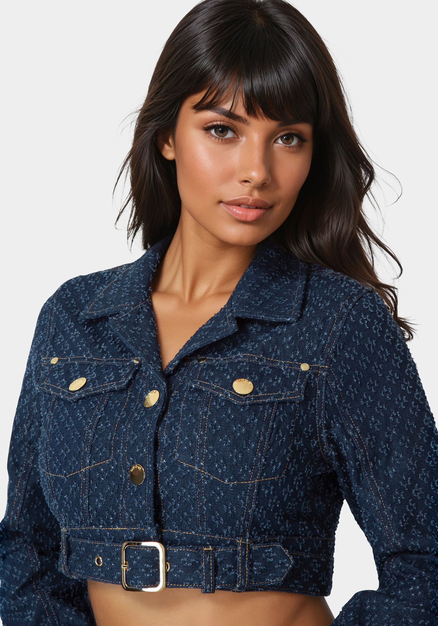 Textured Denim Jacket