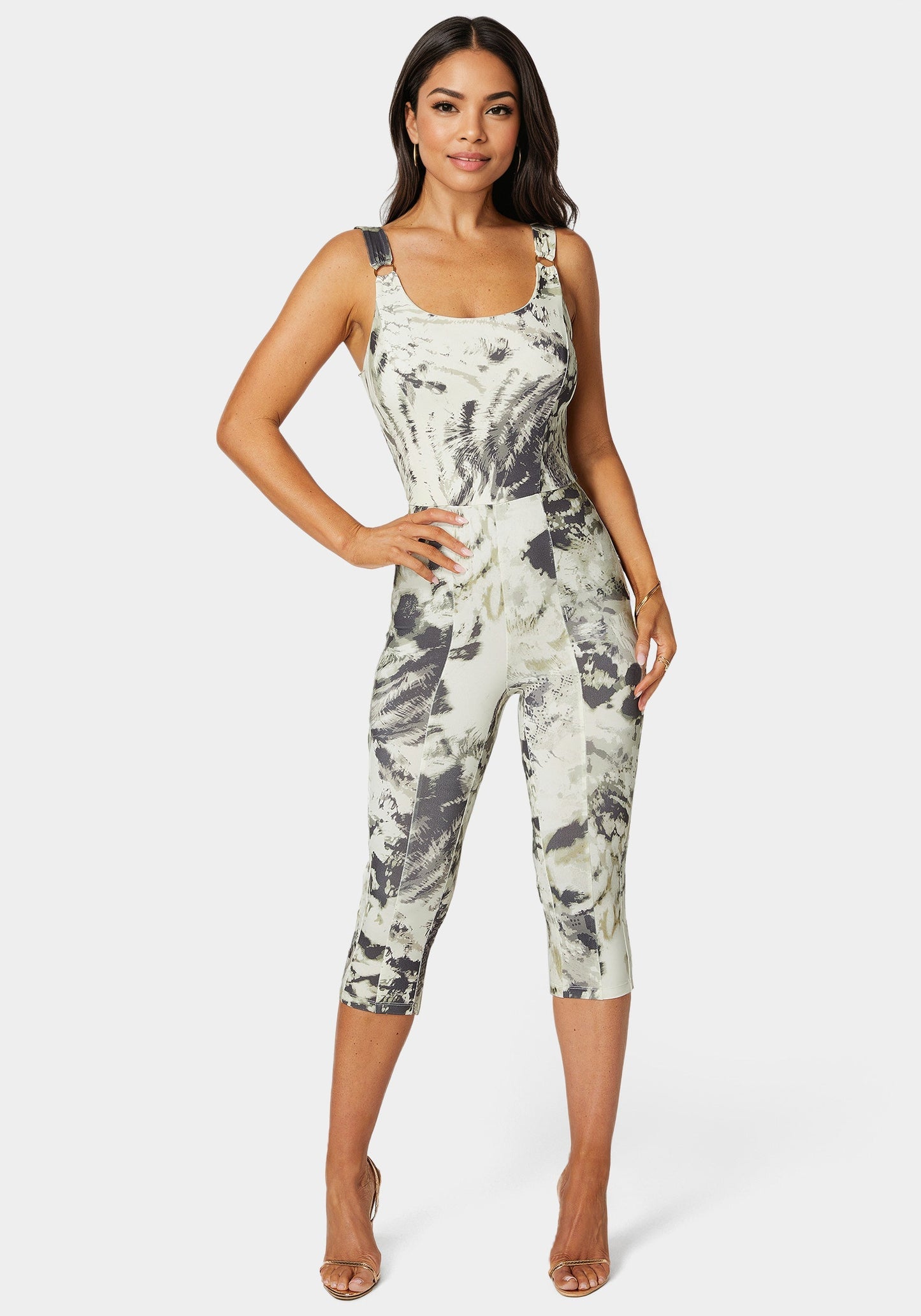 Open Neck Capri Catsuit