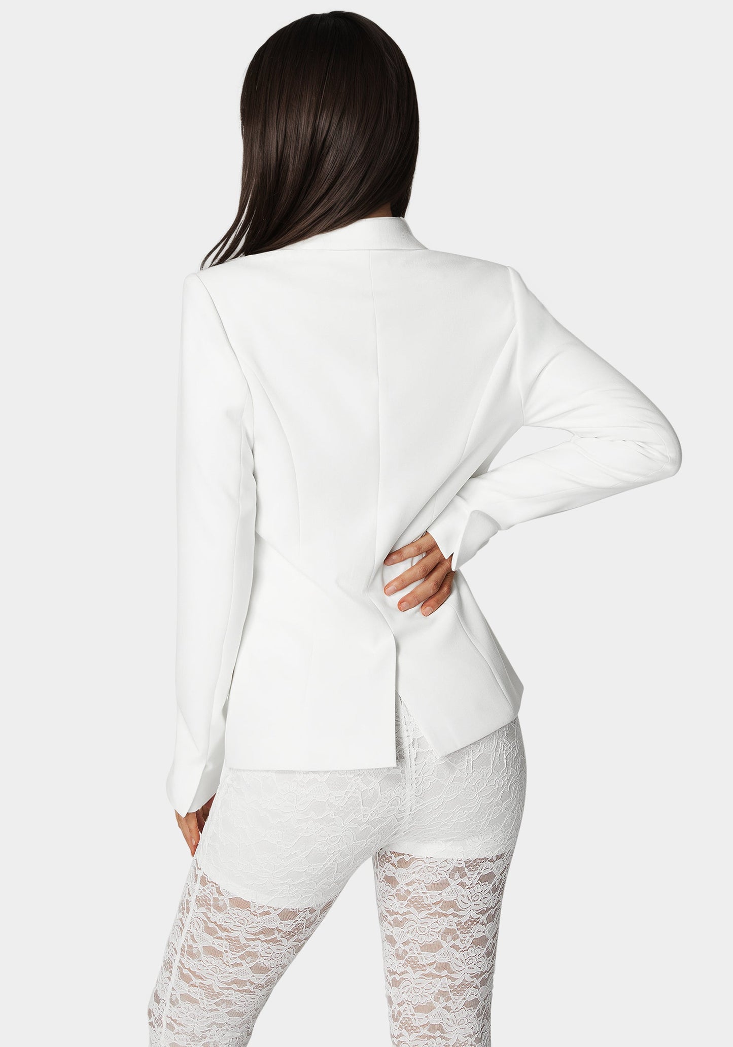Tailored Lace Combo Blazer