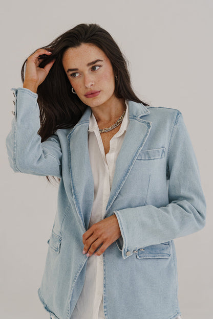 Saskia Long Sleeve Button Down Top White
