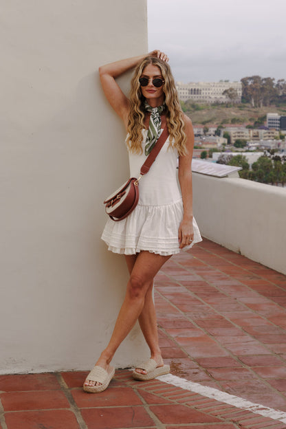 Kristin Sleeveless Mini Dress White