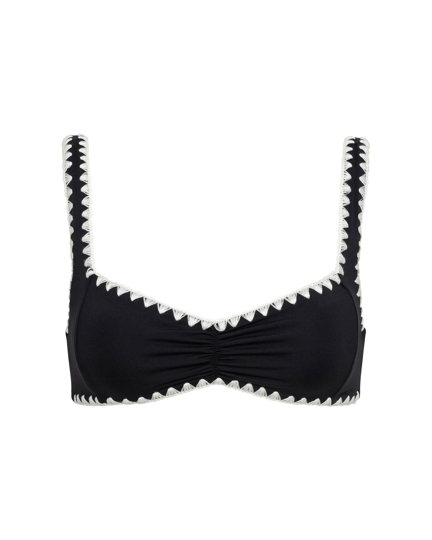 Effie Bikini Top - Black-Cream