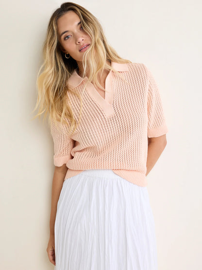 nz by NIC+ZOE Mesh Polo Sweater