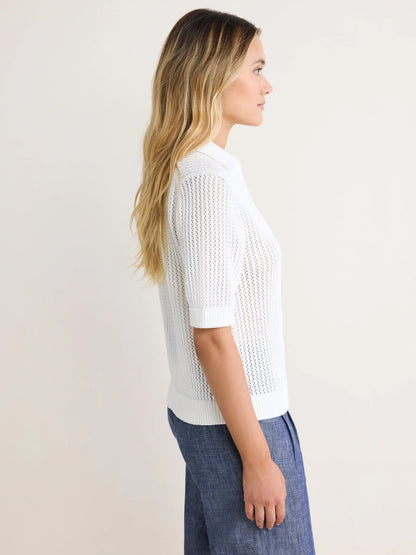 nz by NIC+ZOE Mesh Polo Sweater