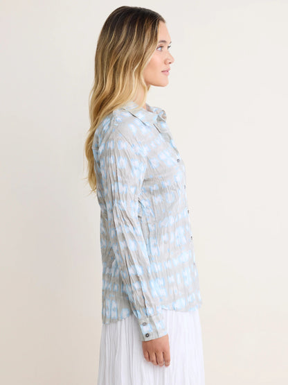 nz by NIC+ZOE Shibori Core Cotton Crinkle Shirt