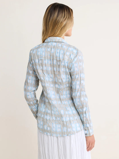 nz by NIC+ZOE Shibori Core Cotton Crinkle Shirt