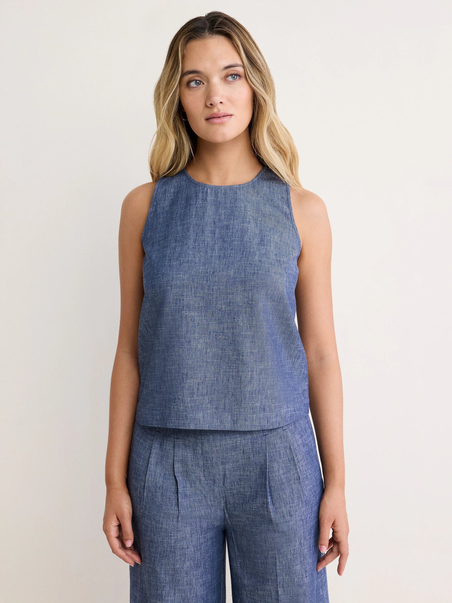 nz by NIC+ZOE Chambray Mix Stevie Tank