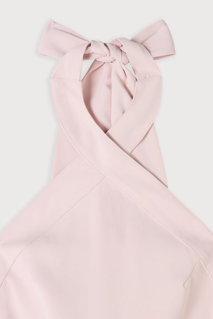 Cross Halter Neck Maxi Dress