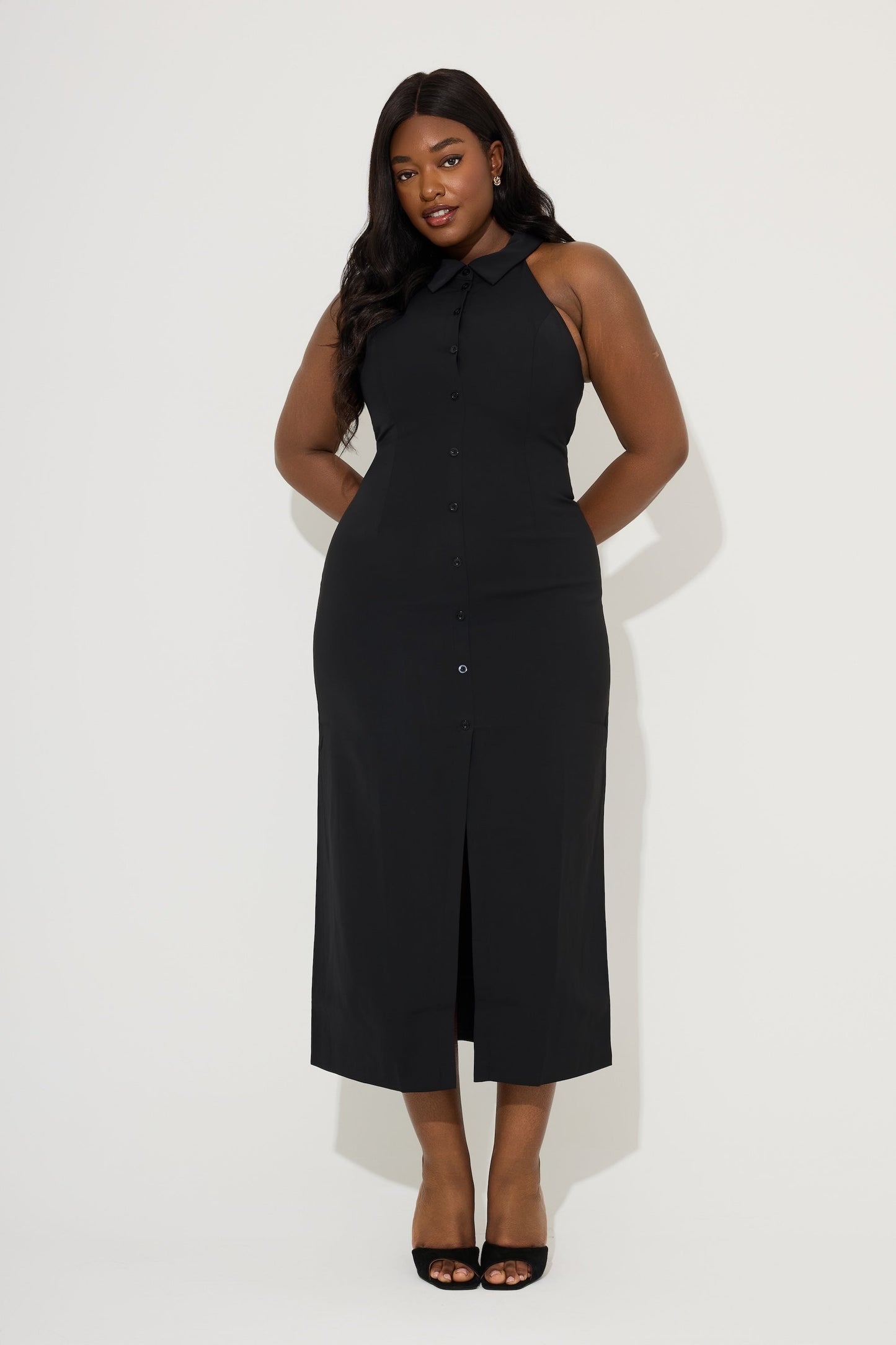 Collar Maxi Dress