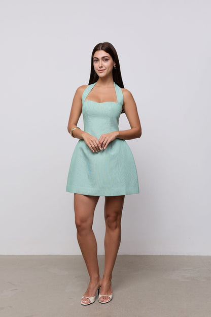 Cotton Pinstripe Mini Dress