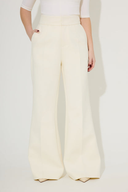 Cotton Mix Structured Trousers