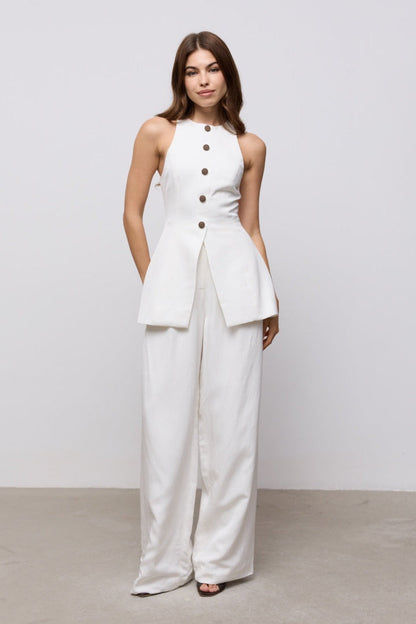 Linen Mix Waistcoat