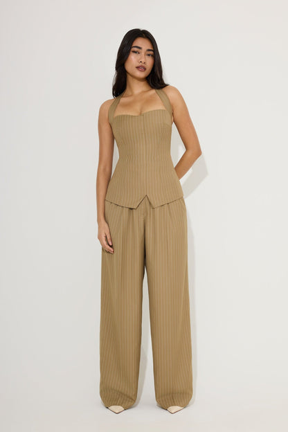 Pinstripe Halter Top