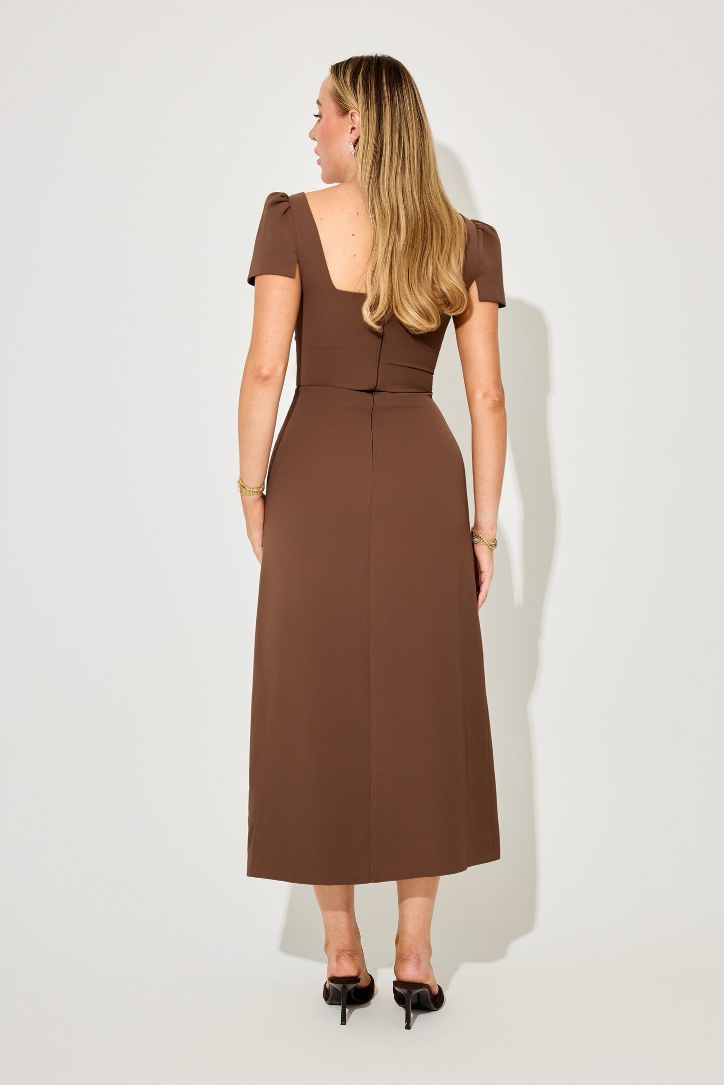 Square Neck Slip Midi Dress