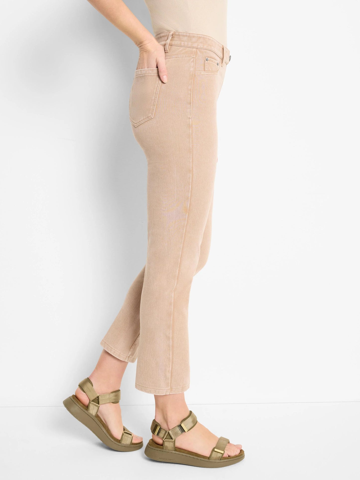 Recess Straight Knit Ankle Pull On Jeans