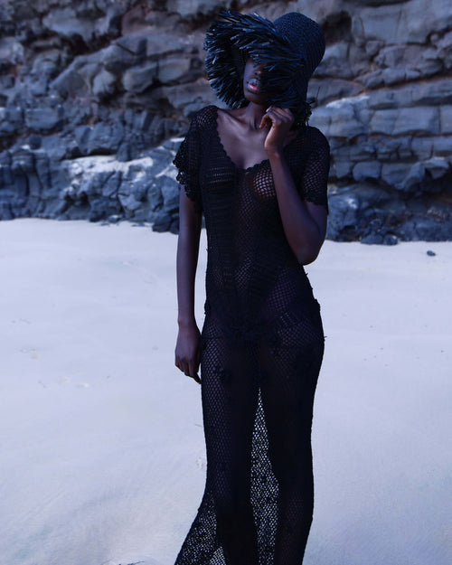 Flores Dress Black