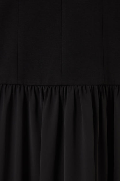Cotton Mix Dropped Waist Maxi Dress