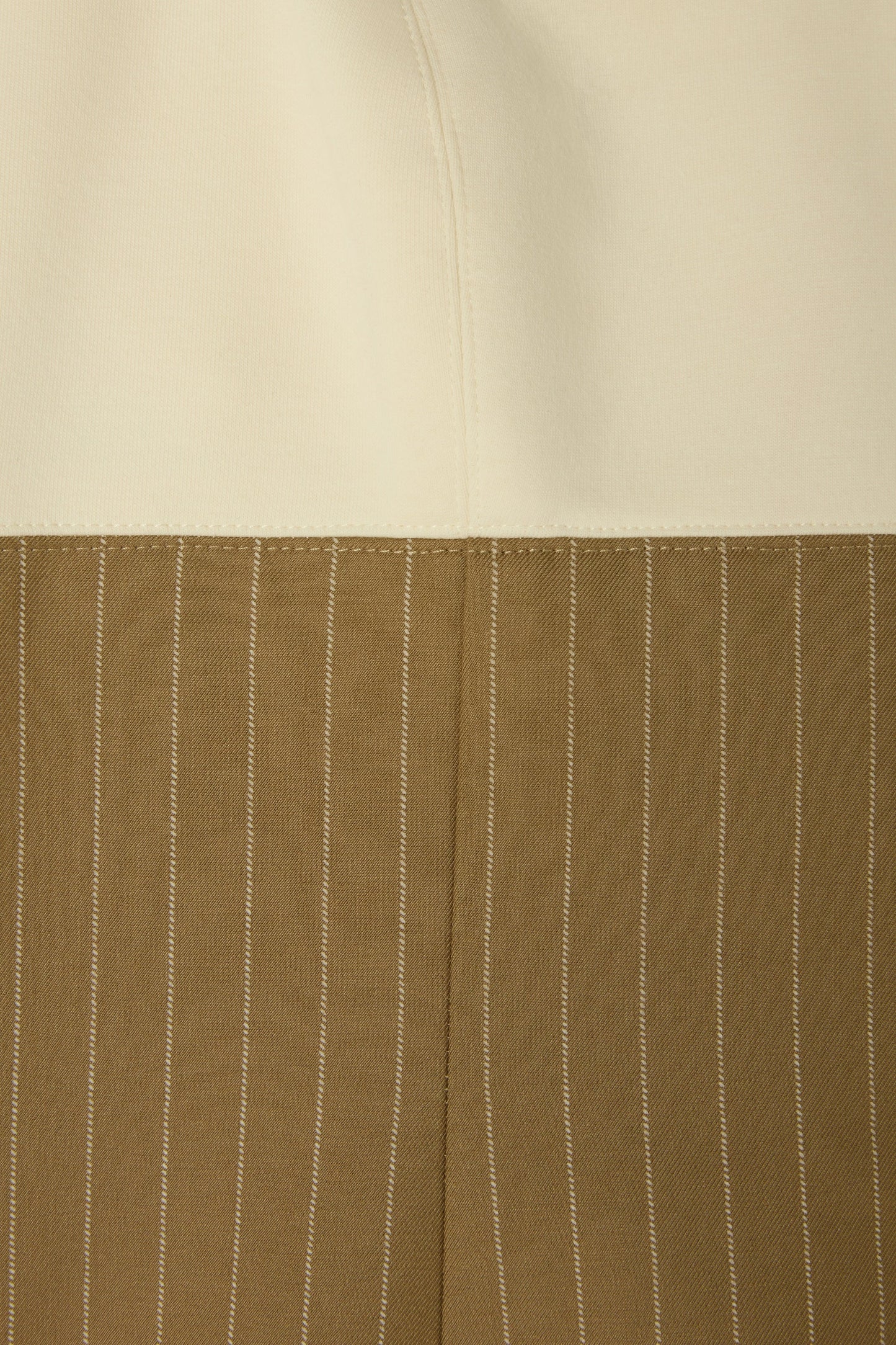 Cotton Mix Pinstripe Midi Dress