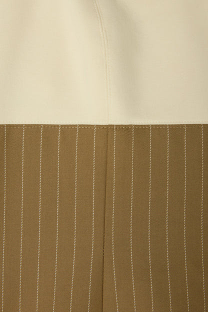 Cotton Mix Pinstripe Midi Dress