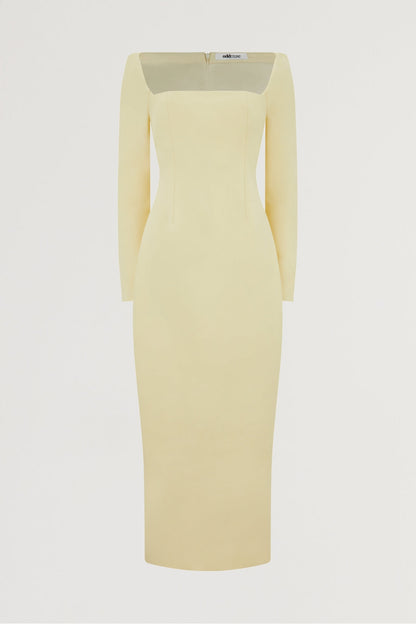 Framed Neckline Maxi Dress