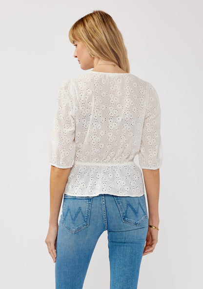 Penny Embroidered Peplum Top