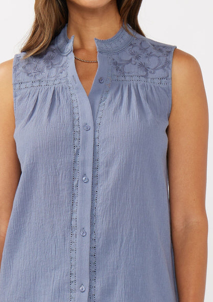 Elara Embroidered Tank Top