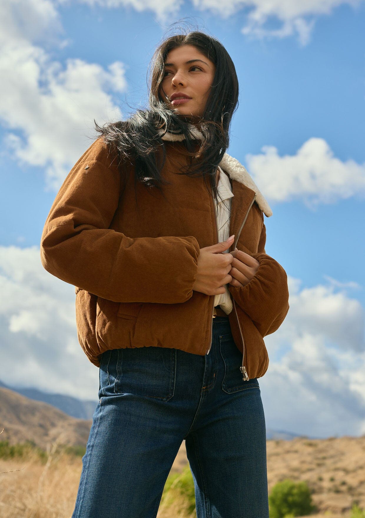 Wrangler Corduroy Puffer Jacket