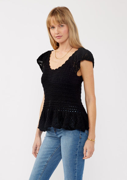 Nora Peplum Knit Top