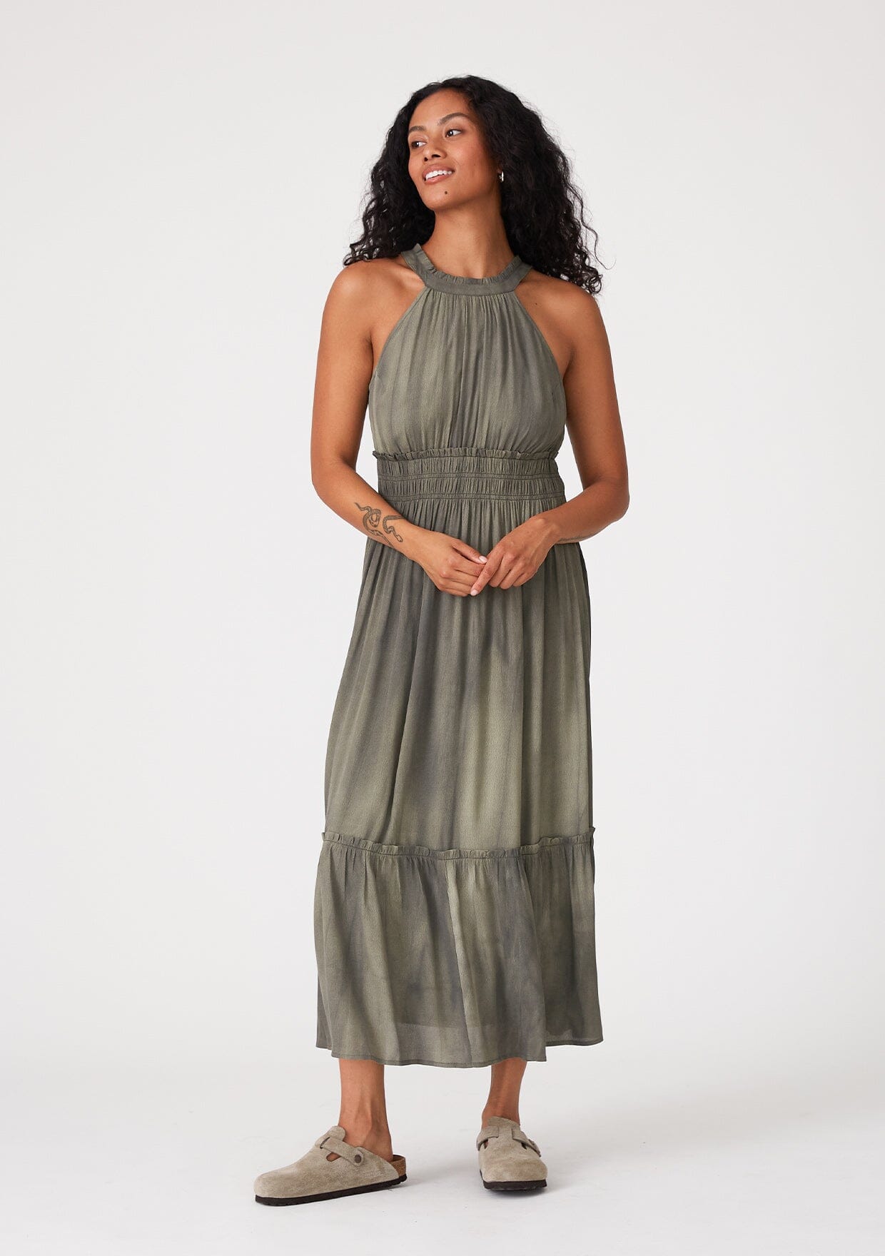 Neve Smocked Halter Maxi Dress