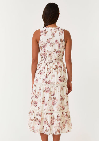 Evelyn Floral Midi Dress