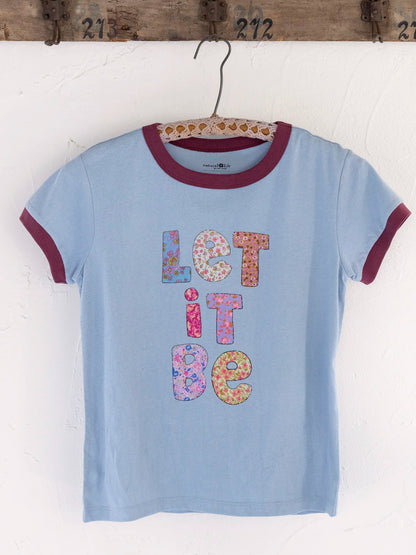 Ringer Cotton Baby Tee Shirt - Let It Be