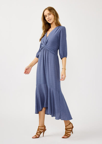 Pate Twist Front Maxi Dress