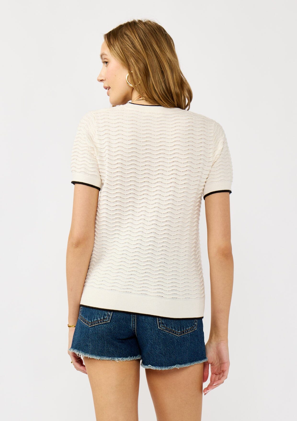 Ciela Pointelle Knit Top