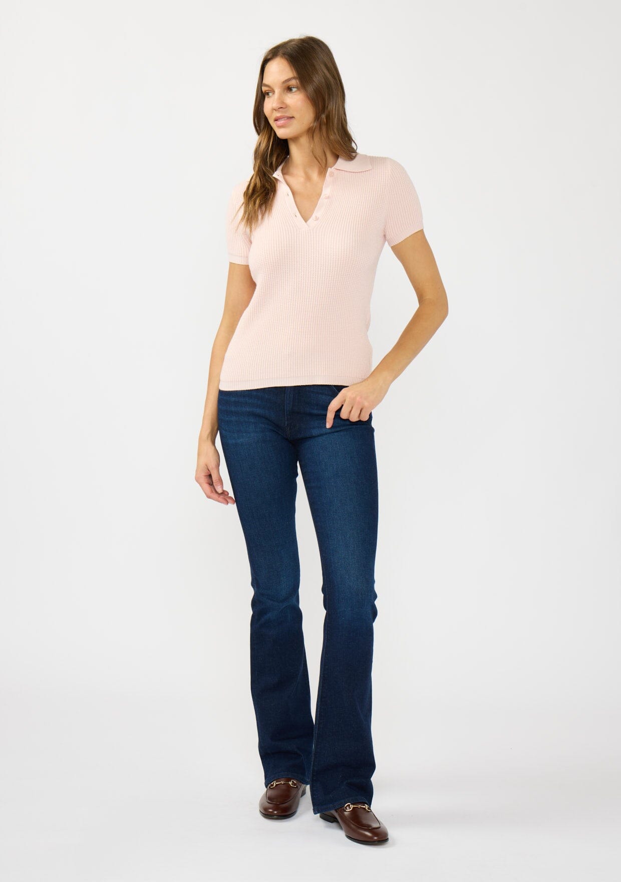Lynn Waffle Knit Polo