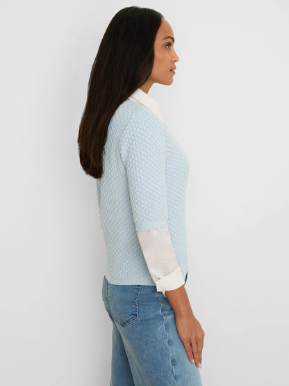 Scallop Texture Sweater Tee