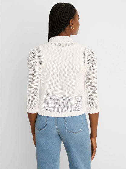 Mesh Ruffle Cardigan