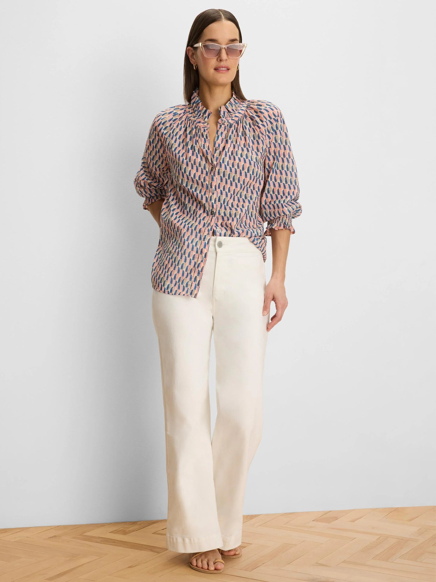 Sideways Cotton Crinkle Shirt