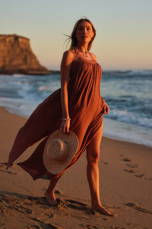 Saltwater Solids Sai Maxi Cover-Up Dress