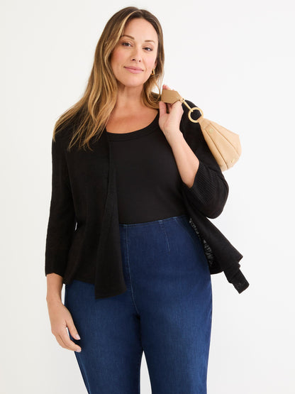 Slub Knit 4-Way Cardigan