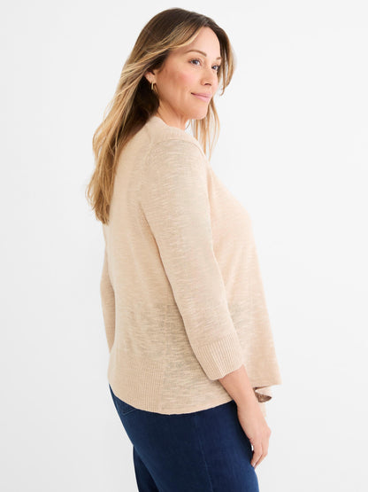 Slub Knit 4-Way Cardigan