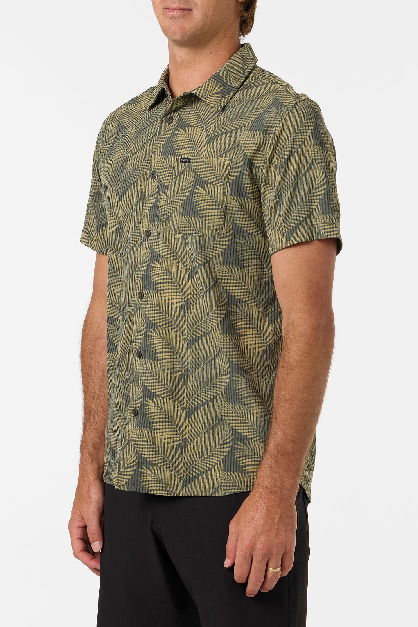 TRVLR Perforated Printed Standard Fit Shirt