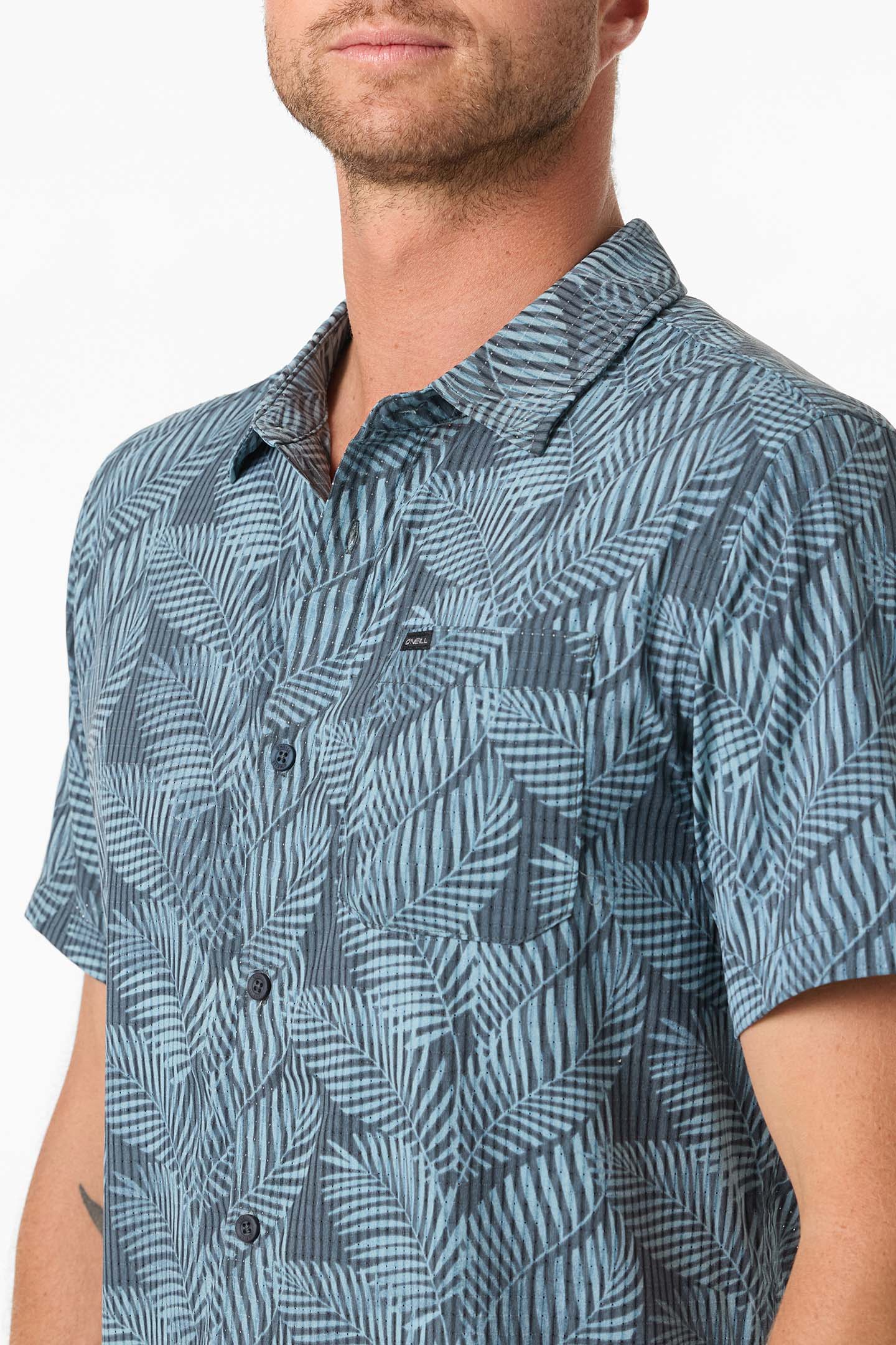TRVLR Perforated Printed Standard Fit Shirt