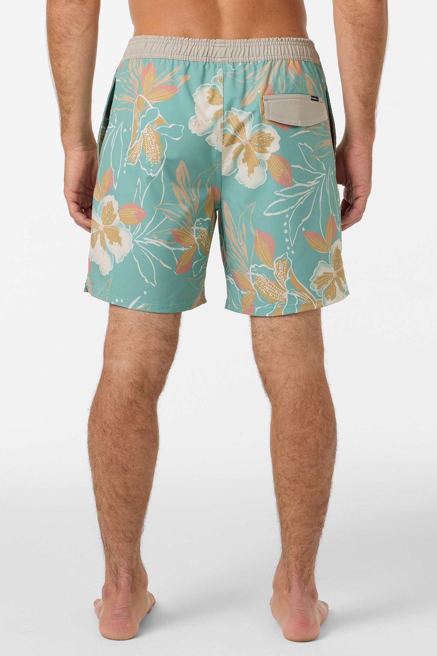 Hermosa Elastic Waist Lined 17" Swim Trunks