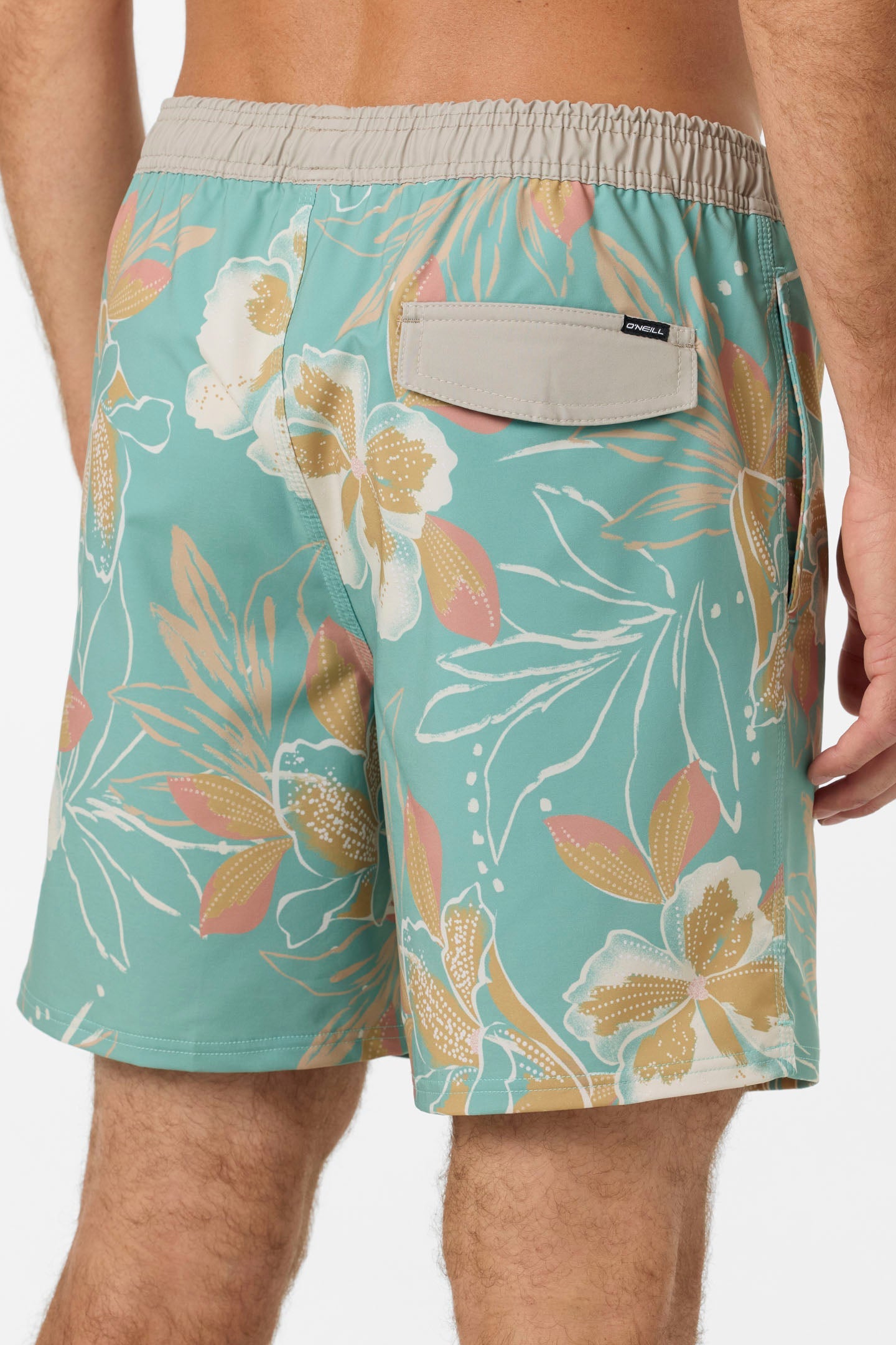 Hermosa Elastic Waist Lined 17" Swim Trunks
